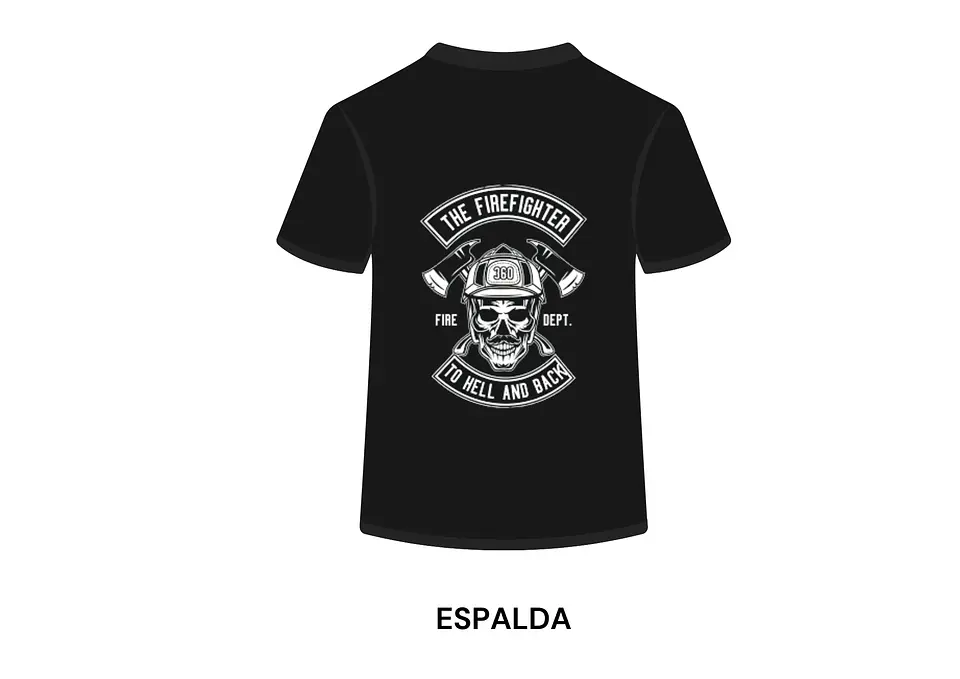 POLERA MANGA CORTA DISEÑO BOMBEROS 1