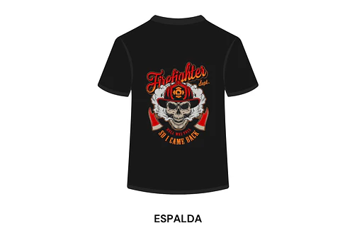 POLERA MANGA CORTA DISEÑO BOMBEROS