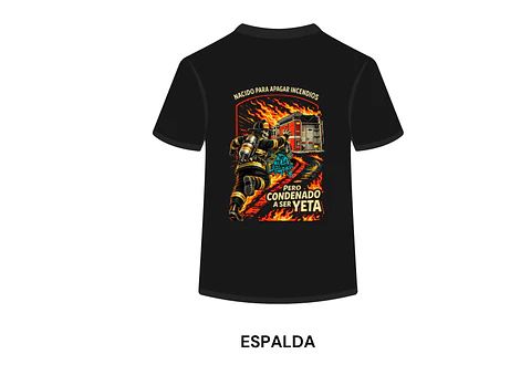 POLERA MANGA CORTA DISEÑO BOMBEROS