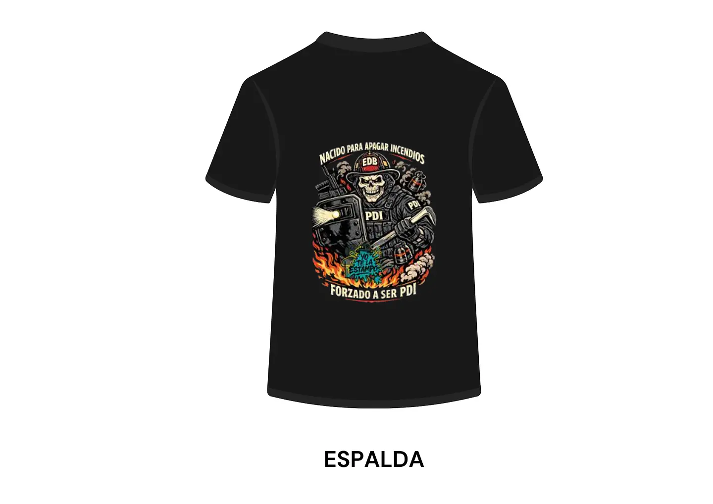 POLERA MANGA CORTA DISEÑO BOMBEROS 1