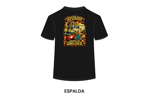POLERA MANGA CORTA DISEÑO BOMBEROS