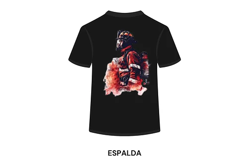 POLERA MANGA CORTA DISEÑO BOMBEROS