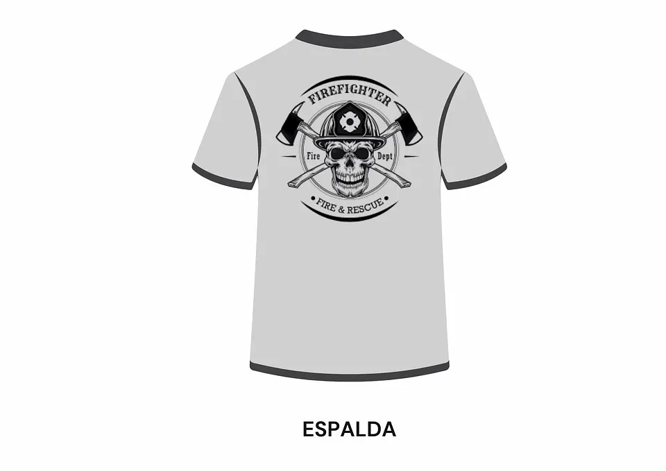 POLERA MANGA CORTA DISEÑO BOMBEROS 1