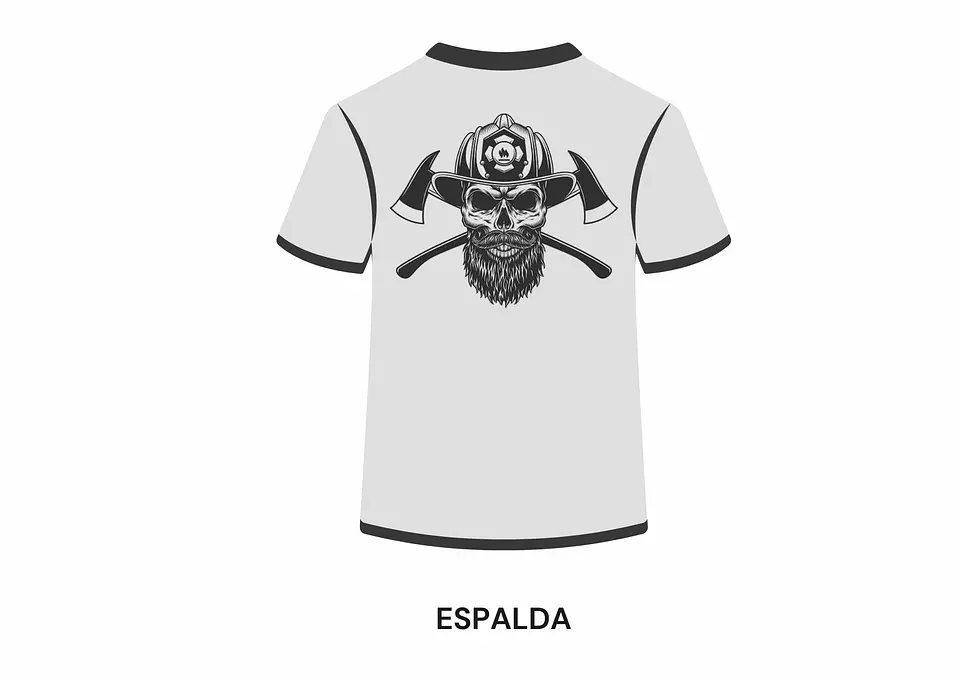 POLERA MANGA CORTA DISEÑO BOMBEROS 1