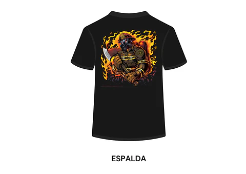 POLERA MANGA CORTA DISEÑO BOMBEROS