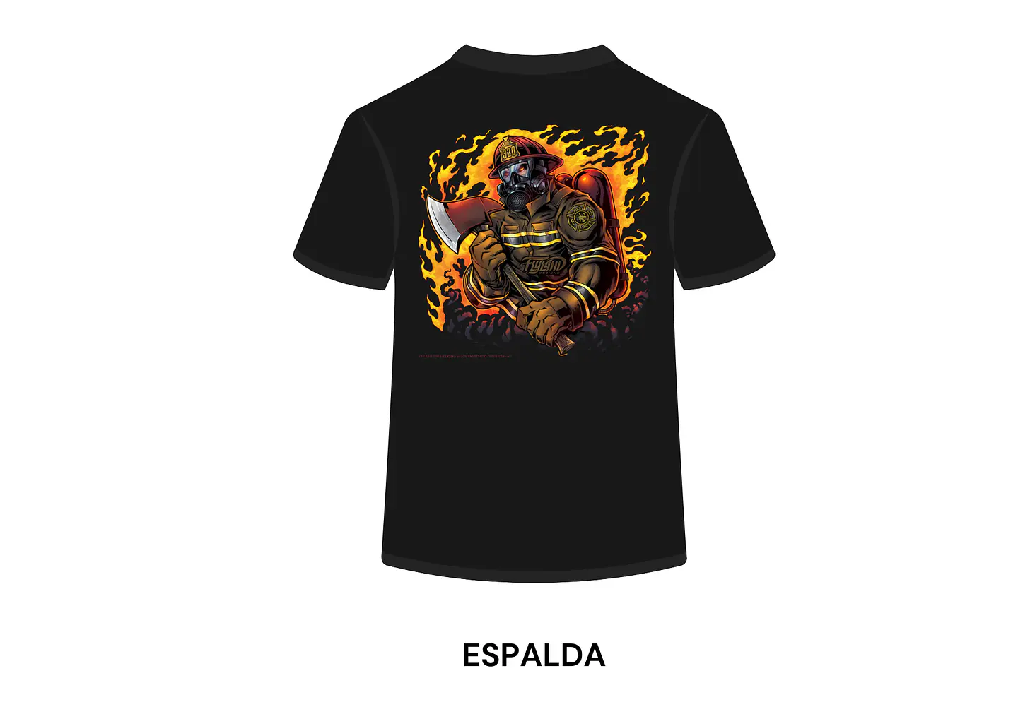 POLERA MANGA CORTA DISEÑO BOMBEROS 1