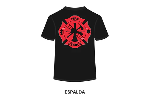POLERA MANGA CORTA DISEÑO BOMBEROS