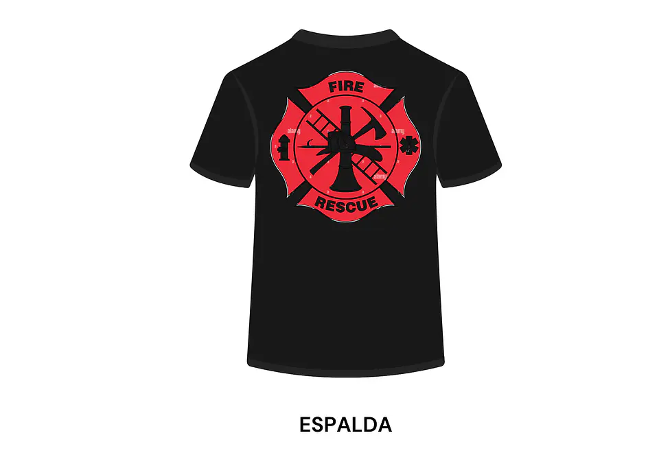 POLERA MANGA CORTA DISEÑO BOMBEROS 1