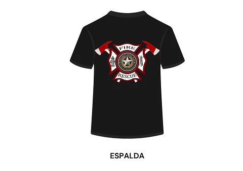 POLERA MANGA CORTA DISEÑO BOMBEROS