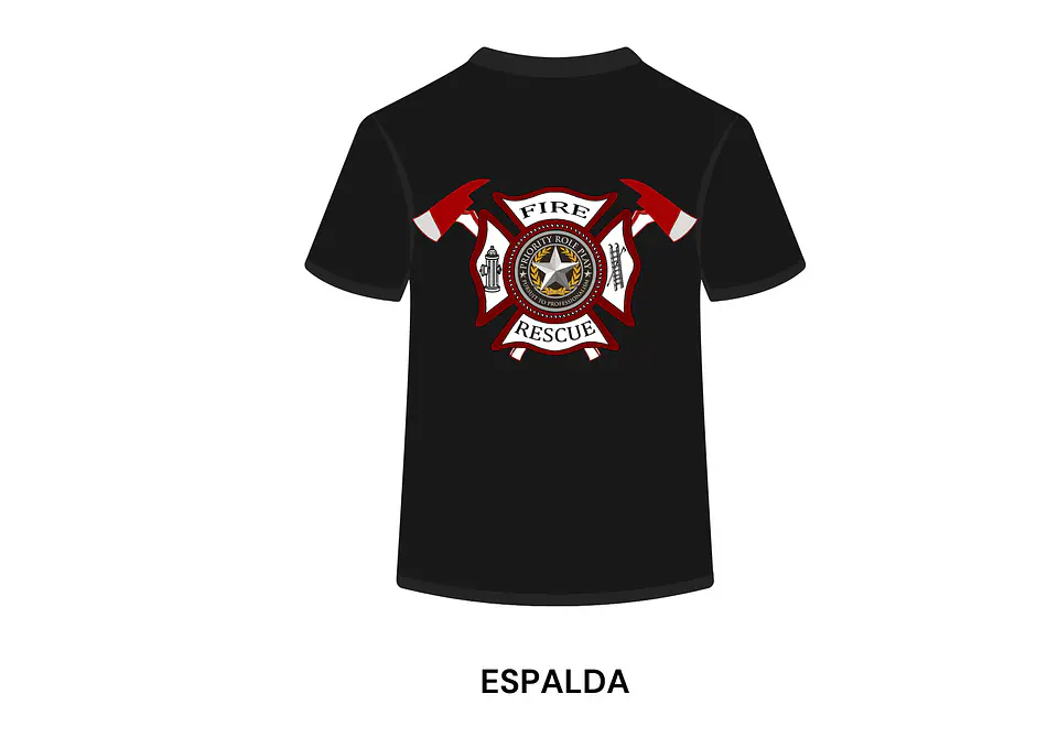 POLERA MANGA CORTA DISEÑO BOMBEROS 1
