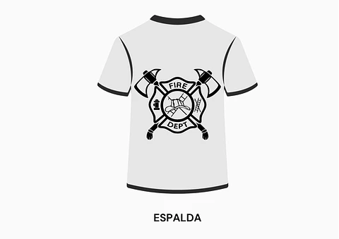 POLERA MANGA CORTA DISEÑO BOMBEROS