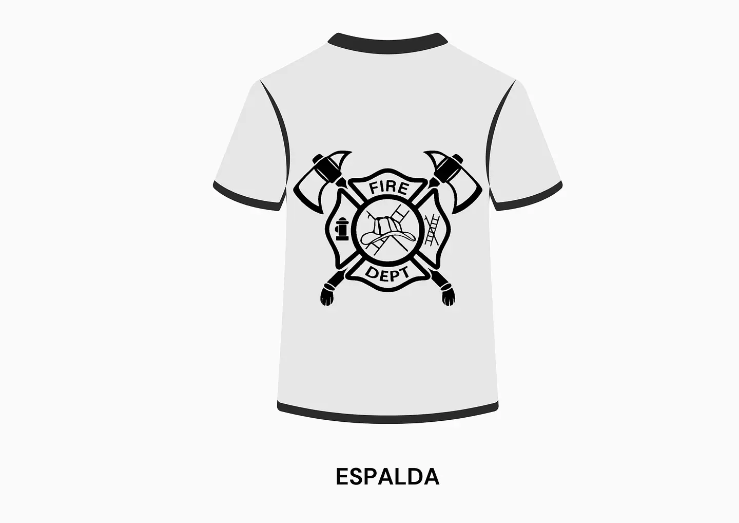 POLERA MANGA CORTA DISEÑO BOMBEROS 1
