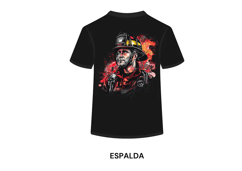 POLERA MANGA CORTA DISEÑO BOMBEROS 1