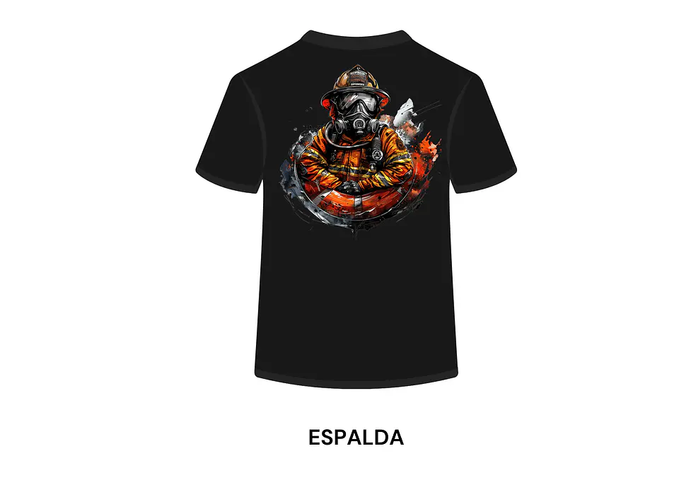 POLERA MANGA CORTA DISEÑO BOMBEROS 1