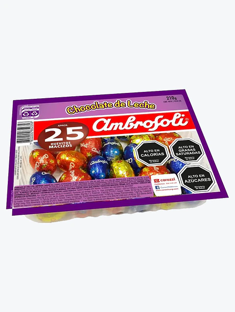 Huevitos de Chocolate de Leche - Ambrosoli - 25 Unidades - 210 gr