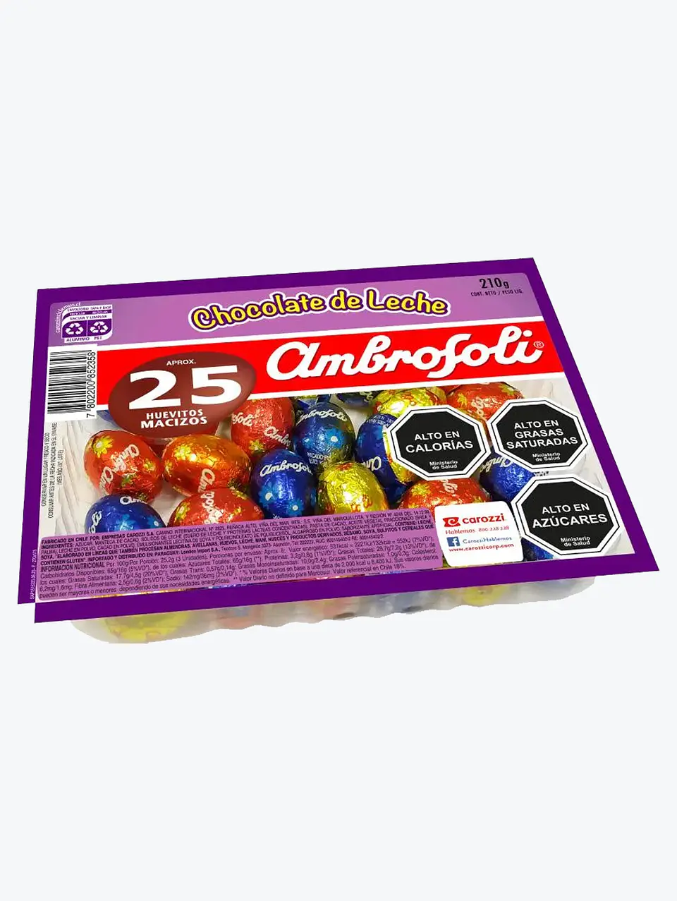Huevitos de Chocolate de Leche - Ambrosoli - 25 Unidades - 210 gr 1