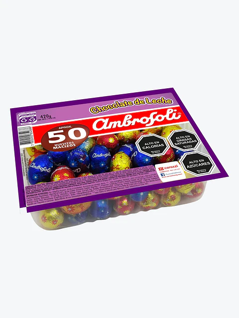 Huevitos de Chocolate de Leche - Ambrosoli - 50 Unidades - 420 gr