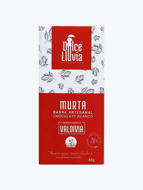 Murta - Barra Artesanal Chocolate Blanco - Dulce Lluvia - 40g