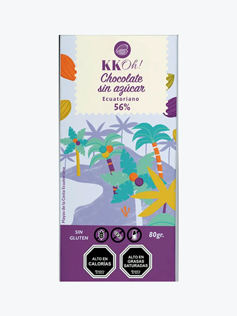 Barra de Chocolate sin Azúcar 56% - KKOh! - 80g