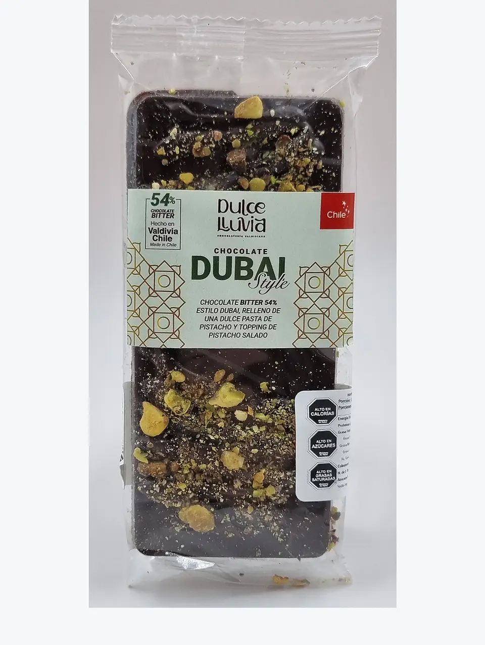 Chocolate Dubai Style - Barra Artesanal Chocolate Semi-Amargo 54% - Dulce Lluvia - 45g 1