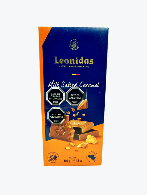 Barra de Chocolate con Leche y Caramelo Salado - Leonidas - 100g