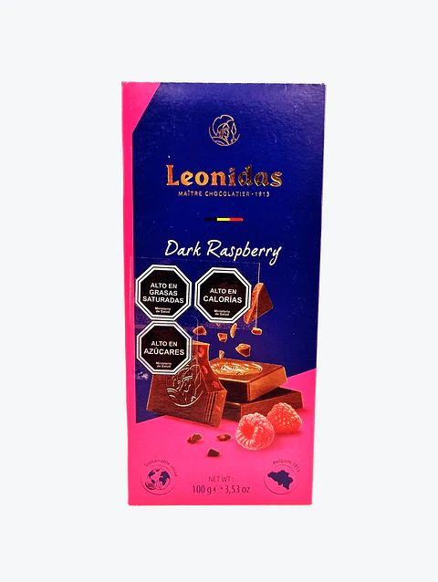 Barra de Chocolate Negro 55% con Frambuesa - Leonidas - 100g
