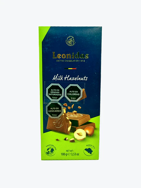 Barra de Chocolate con Leche y Avellanas - Leonidas - 100g