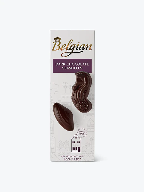 Bombones Belgas de Chocolate Negro - Seashell - Belgian - 60g