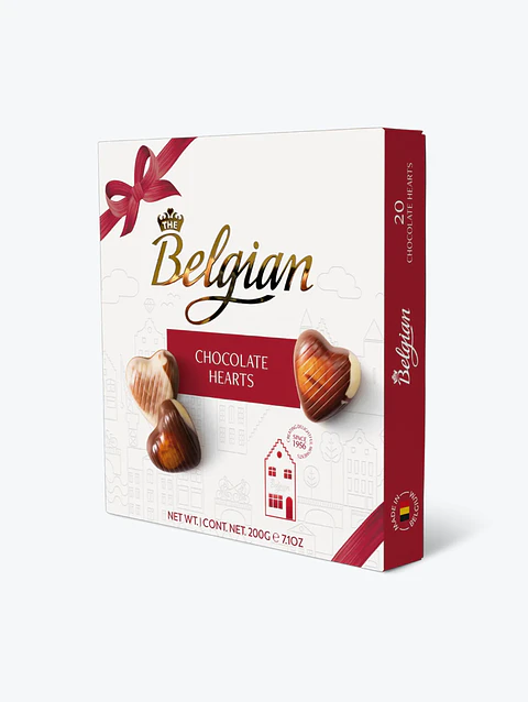 Bombones Belgas de Chocolate de Leche - Hearts - Belgian - 200g