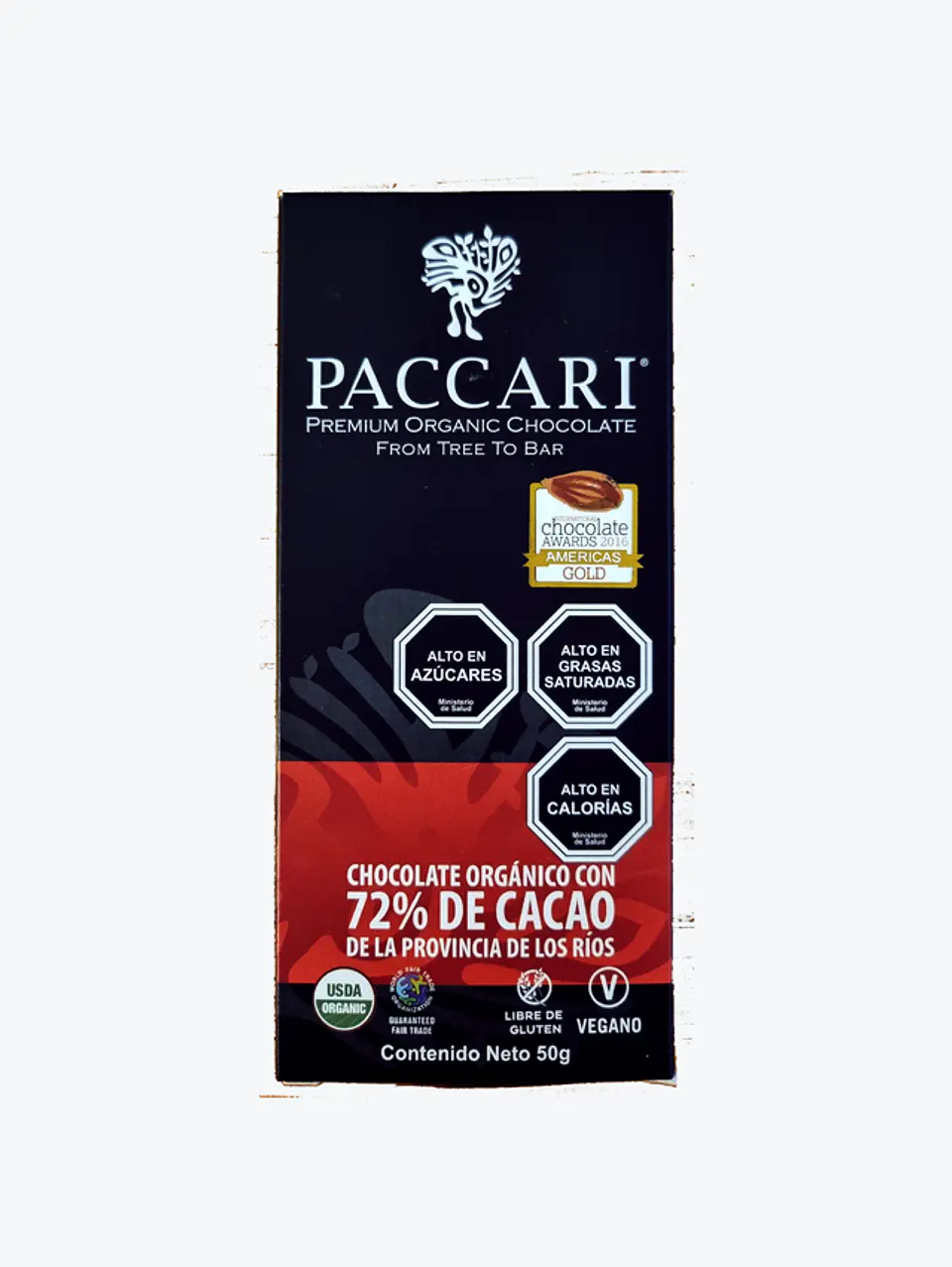 Chocolate Orgánico 72% Los Ríos - Paccari - 50g 1