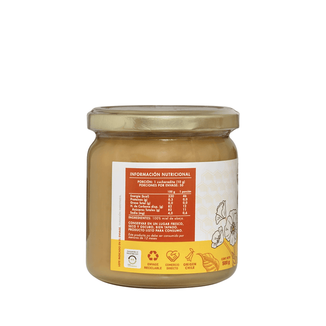 Miel de Ulmo Orgánica 500g Manare