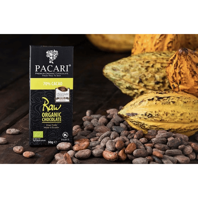 Barra de Chocolate 70% Cacao Orgánico Raw 50g