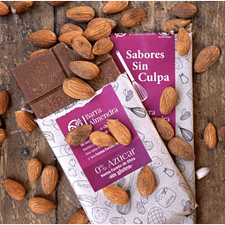 Barra 35% Cacao Chocolate de leche Almendra Sin Azúcar 80g 