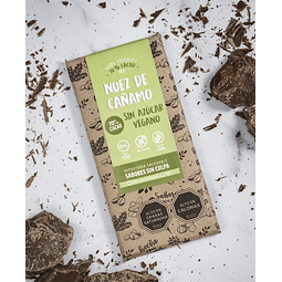 Barra 70% Cacao Nuez de Cañamo Vegana Sin Azúcar 80g