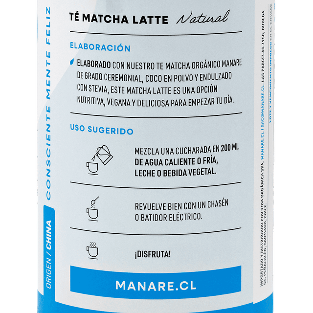 Té Matcha Latte 150g 