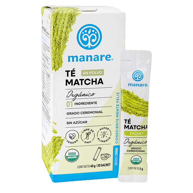 Té Matcha sachet orgánico 20un 