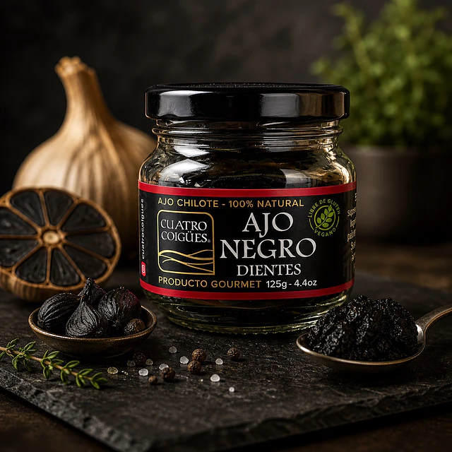 Dientes pelados de ajo negro Chilote 125gr