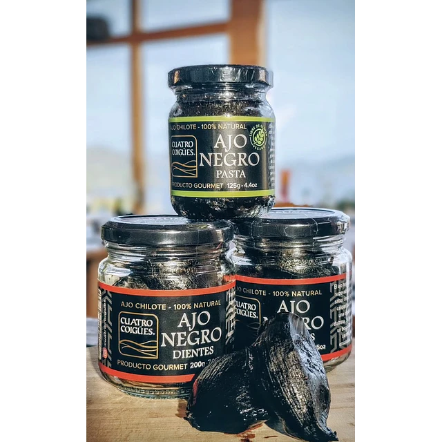 Dientes pelados de ajo negro Chilote 125gr
