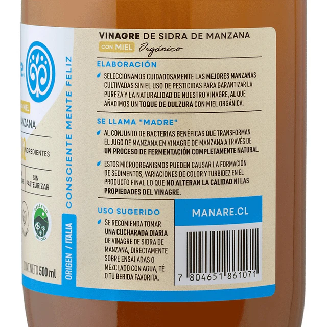 Vinagre con Miel Orgánico 500ml