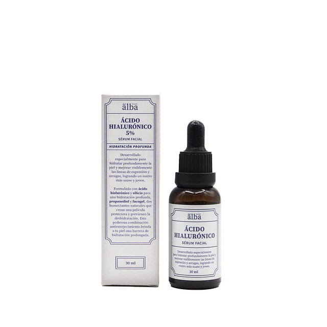 Sérum de Ácido Hialurónico 5% – Hidratación Profunda
