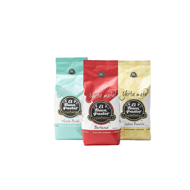 Pack 3 Variedades Yerba Mate El Buen Pastor 500 G