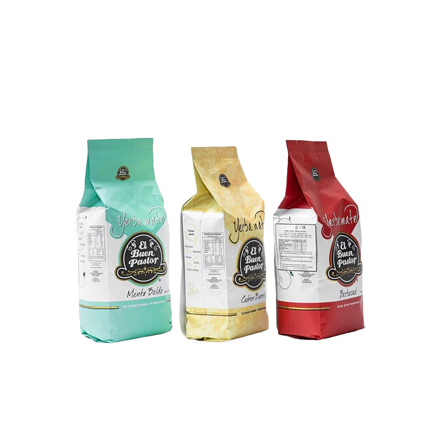 Pack 3 Variedades Yerba Mate El Buen Pastor 500 G