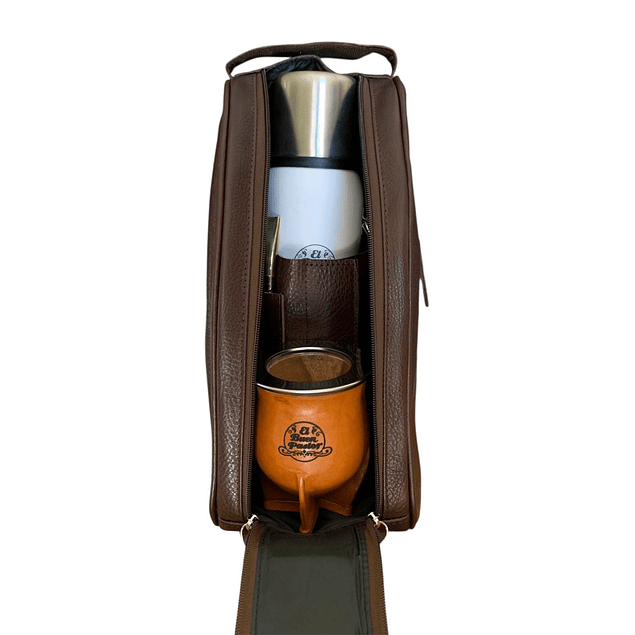 Bolso Matero de Cuero Café Oscuro El Buen Pastor