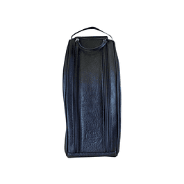 Bolso Matero de Cuero Negro El Buen Pastor