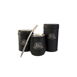 Set Matero Negro Acero Inoxidable El Buen Pastor