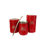 Set Matero Rojo Acero Inoxidable El Buen Pastor