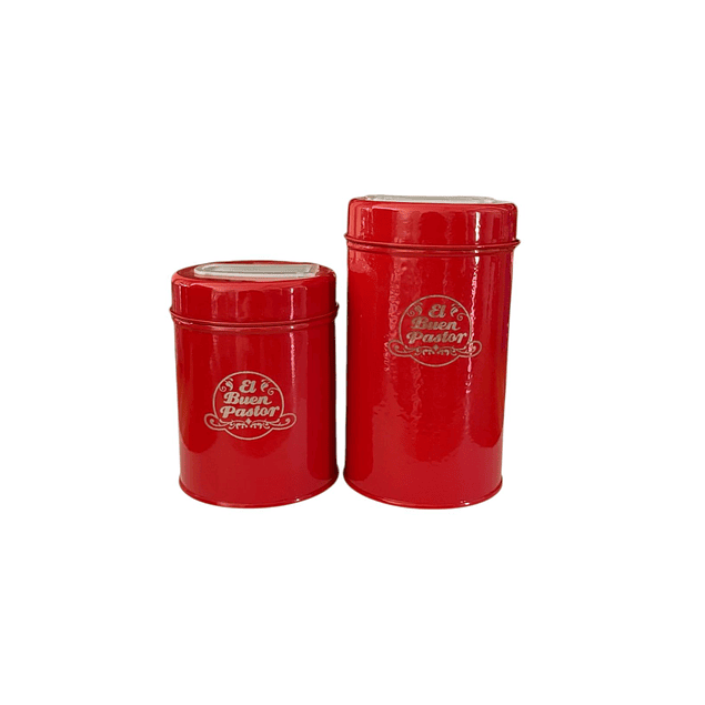 Set Matero Rojo Acero Inoxidable El Buen Pastor