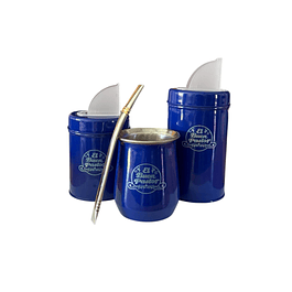 Set Matero Azul Acero Inoxidable El Buen Pastor