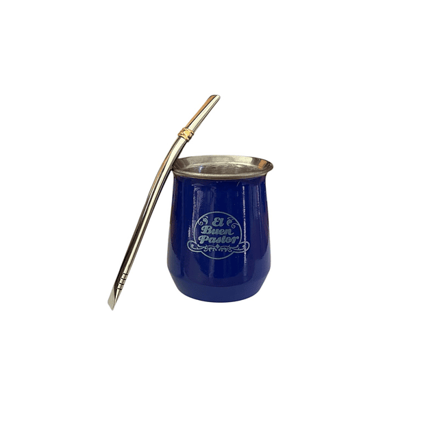 Set Matero Azul Acero Inoxidable El Buen Pastor