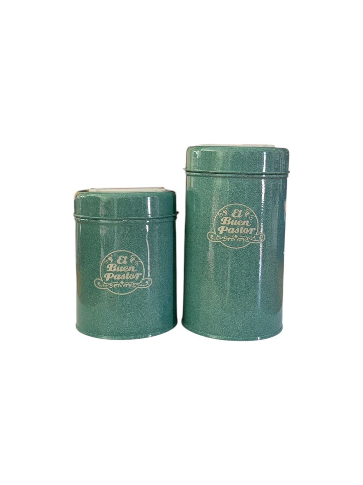 Set Yerbera mas Azucarera Color Verde Agua El Buen Pastor